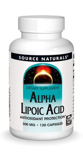 Source Naturals acide alpha-lipoique 300 mg – emballage clair et informatif