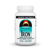 Source Naturals Fer chelate - bouteille: soutien quotidien de l'énergie et oxygène des cellules.