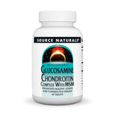 Source Naturals glucosamine chondroitin msm en bouteille, pratique pour une routine quotidienne.