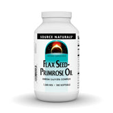 Source Naturals huile lin-primrose, flacon montrant les capsules et les EFAs essentiels