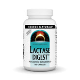 Source Naturals Lactase Digest, bouteille visible, soutien possible pour tolérer les produits laitiers.