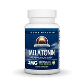 Source Naturals Mélatonine comprimés libération lente, cycle naturel du sommeil.