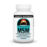 Source Naturals MSM poudre bouteille: facile à mélanger dans eau ou jus.