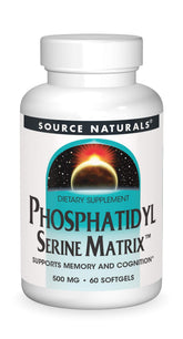 Source Naturals Phosphatidyl Serine Matrix en bouteille, soutien potentiel à la signalisation nerveuse