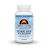 Source Naturals Serene Science L-théanine, bouteille montrée, soutien relaxation et concentration.