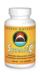 Source Naturals Systemic C – flacon, vision claire pour le soutien immunitaire potentiel.