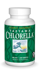Source Naturals Yaeyama Chlorella flacon pratique pour l’intégration en routine.