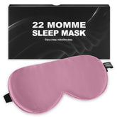 SpacePower masque soie rose 22momme, texture douce pour un confort nocturne