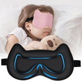 SpacePower masque yeux 3D chat pour enfants, confort et imagination au coucher.