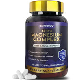 SPNHKOV Magnésium 12-en-1 – bouteille de capsules, soutien musculaire quotidien