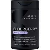 Sports Research bouteille de soutien immunitaire au sureau, potentiellement utile au quotidien.