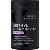 Sports Research B12 methylcobalamine: bouteille visible, potentiel soutien d'énergie