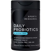 Sports Research Daily Probiotics, bouteille: soutien potentiel à l'équilibre digestif.