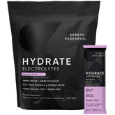 Sports Research Hydrate sachet framboise-citronnade, hydratation naturelle pendant l effort