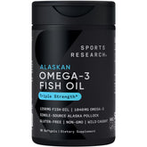 Sports Research Omega-3 1250mg - Bouteille de gélules pratique pour une prise quotidienne.