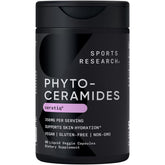 Sports Research Phytoceramides : bouteille montrant des capsules pour soutenir l'hydratation cutanée.