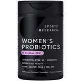 Sports Research Probiotiques Femmes – bouteille, soutien digestif potentiel.