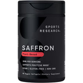 Sports Research Safran Bouteille Capsules présente un format pratique pour soutenir une humeur équilibrée.