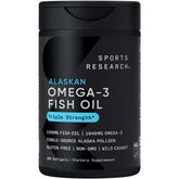 Sports Research Omega-3 en bouteille, fraîcheur et prise quotidienne potentielles.