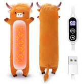 Sprinqdawin vache Highland peluche chauffante 20 pouces pour réchauffer le dos et le ventre.