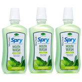 Spry bain de bouche xylitol sans fluorure, haleine fraîche et douceur.