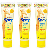 Spry dentifrice naturel bébé et enfants, visuel Fraise-Banane, sans fluorure pour l'hygiène quotidienne.