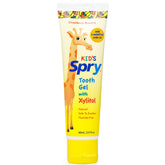 Spry dentifrice naturel au xylitol pour bébé sans fluorure, pratique et sûr.