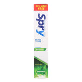 Spry dentifrice Xylitol en tube à la menthe pour une fraîcheur durable.