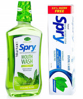 Spry rinçage buccal en bouteille Menthe naturelle pour une fraicheur durable.