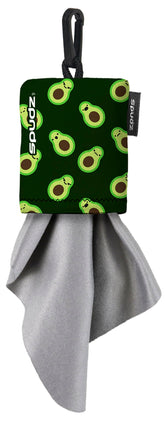 Chiffon SPUDZ Classic microfibre dans son étui clip pour un accès rapide