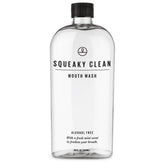 Squeaky Clean bouteille sans alcool pour rinçage doux et frais.