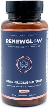SRILabs Renewglow – bouteille visible qui soutient densité et éclat des cheveux