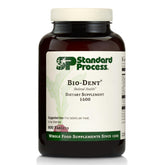 Bio-Dent Standard Process: bouteille montrant le format pratique pour le soutien potentiel des os.
