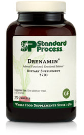 Standard Process Drenamin: bouteille et etiquette, soutien potentiel à l'énergie.