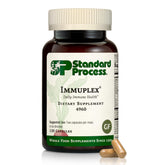 Immuplex Standard Process: bouteille ouverte illustrant le soutien des défenses naturelles.
