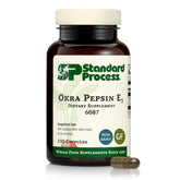 Standard Process Okra Pepsin E3 – bouteille, soutien digestif potentiel.