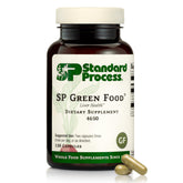 Standard Process SP Green Food – bouteille et étiquette, soutien potentiel au métabolisme.