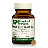 Standard Process Trace Minerals-B12 sur l’étiquette de la bouteille, identification rapide.