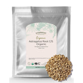 Starwest Botanicals racine astragale séchée dans l'emballage, idéale pour infusions quotidiennes