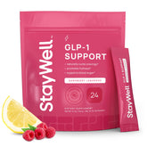 Stay-Well Naturals GLP-1 booster – bouteille distinctive pour soutenir la gestion de l'appétit.