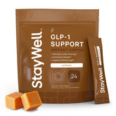 Stay-Well Naturals Slim Coffee GLP-1 vanille, emballage élégant favorisant un rituel matinal