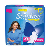 Stayfree Grand Format avec ailes et coton doux pour une protection nocturne.