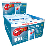 Stopain gel en sachets 3 g menthol, soulagement ciblé pour douleurs articulaires.