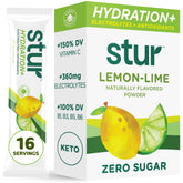 Stur Poudre Électrolytique Citron Lime – hydratation rapide et naturelle