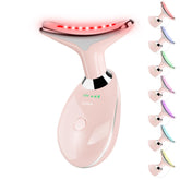 Suenohyu massage visage et cou avec lumière rouge, favorise l’absorption des soins.