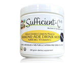 Sufficient-C bouteille citron-pêche prête à booster l’immunité, profil rafraîchissant.