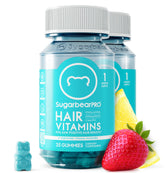 SugarBearHair gélifiés Biotine 6000mcg, soutien potentiel à la croissance des cheveux.