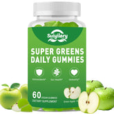 Boîte Suiyilary Supergreens Gummies – source pratique de vitamines quotidiennes et superaliments.