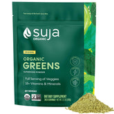 Poudre Suja Greens emballage : source pratique de superaliments au quotidien.