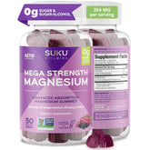 Boîte SUKU Vitamins avec bonbons magnesium bisglycinate, pratique à transporter.